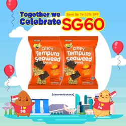 NOi Crispy Tempura Seaweed Snack Spicy Flavour 45g （Bundle of 2）（Best Before 04 FEB 2026)