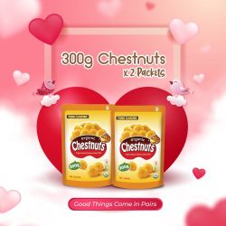 Organic Roasted Chestnuts without Shell 300g (Bundle of 2)