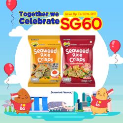 Tong Garden Seaweed Rice Crisps Tom Yum / Salted Egg 35g - 40g (buy 1 free 1) (Best Before 07/11/2025）