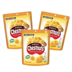 Organic Roasted Chestnuts without Shell 120g (Bundle of 3)