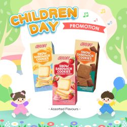 Snow Sandwich Cookies Chocolate /Cheese /Strawberry Flavour 117g (Bundle of 3)