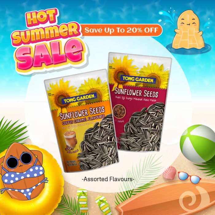 Tong Garden Sunflower Seeds with Shell 120g (Bundle of 3)