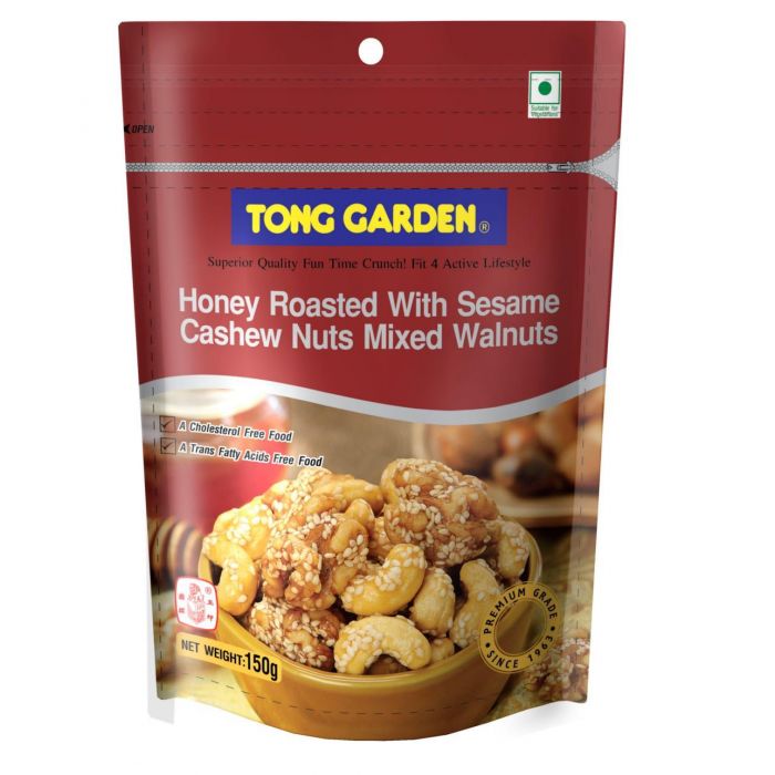 tonggarden-honey-roasted-with-sesame-cashewnuts walnuts 150g  