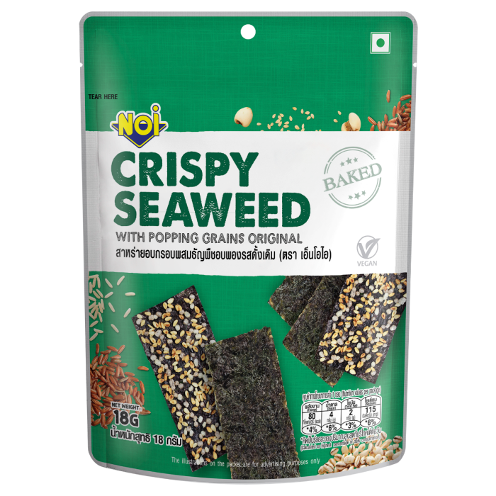 NOI Crispy Seaweed with Popping Grains 18g