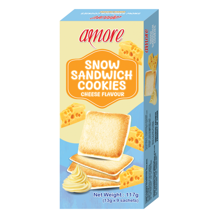 Snow Sandwich Cookies Cheese Flavour 117g
