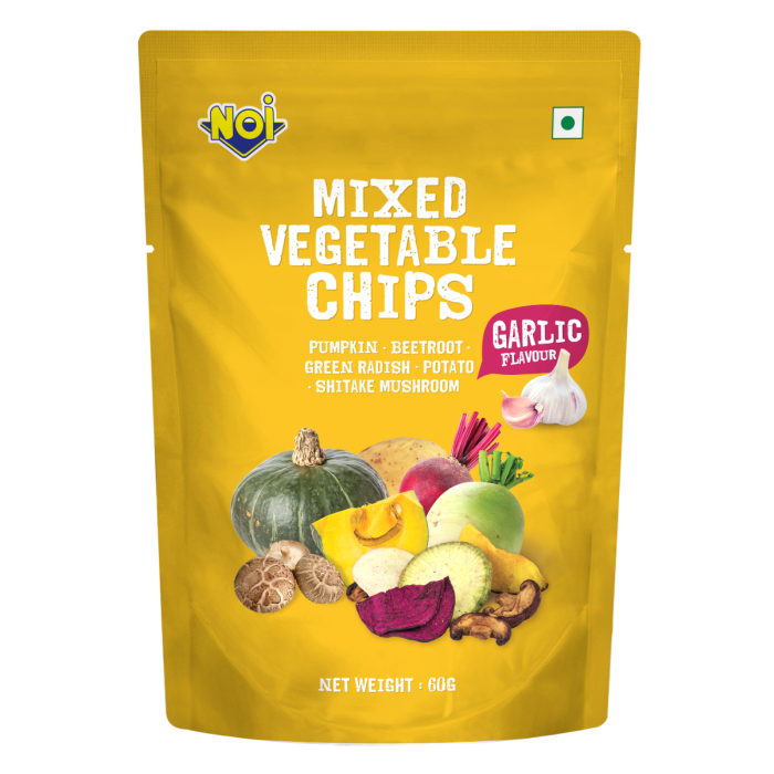 NOi Mixed Vegetable Chips Garlic Flavour 60g 