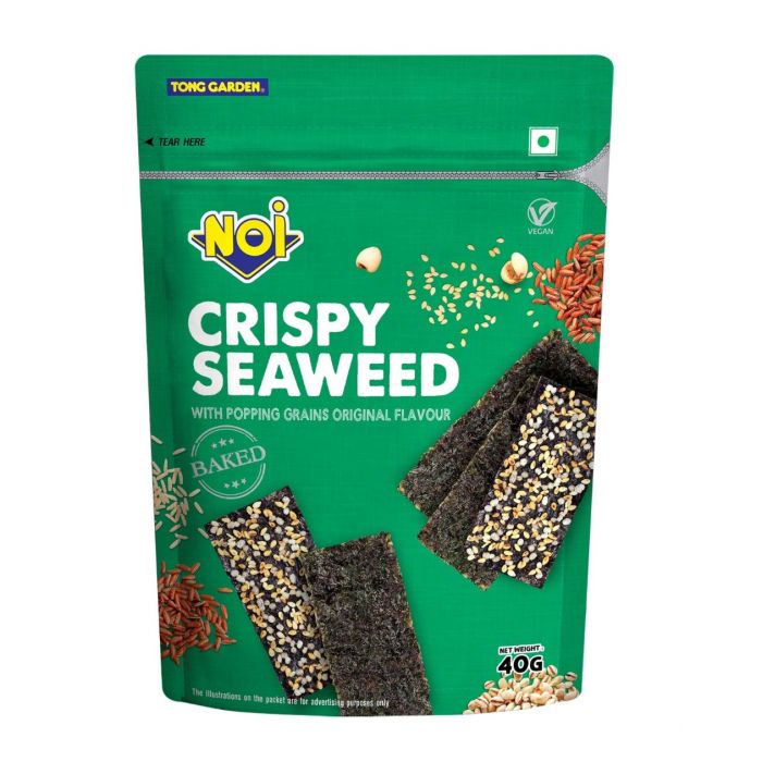 Baked Crispy Seaweed with Popping Grains 