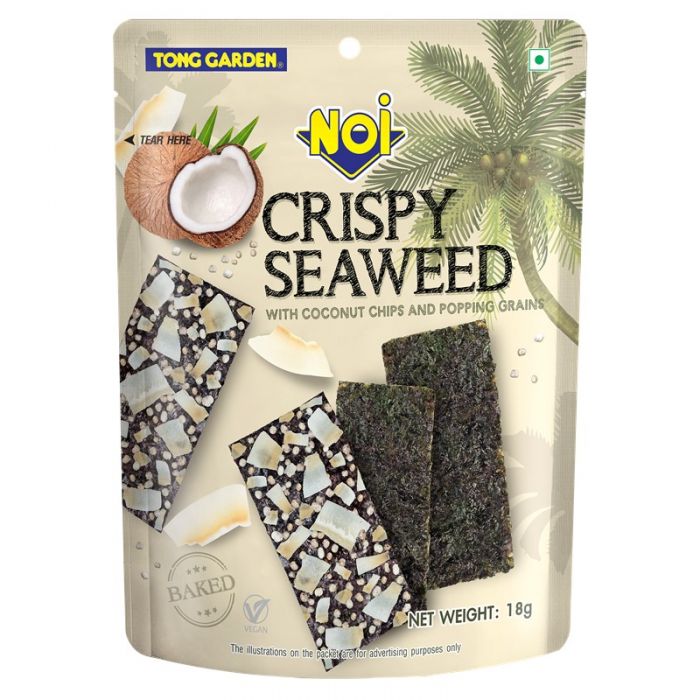 NOI Crispy Seaweed with Coconut Chips and Popping Grains 18g